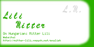 lili mitter business card